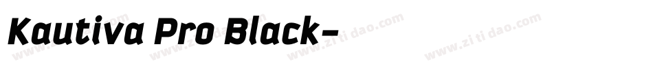 Kautiva Pro Black字体转换